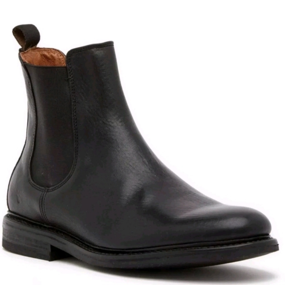 Frye Seth Chelsea Boot - Black Leather Mens Waterproof